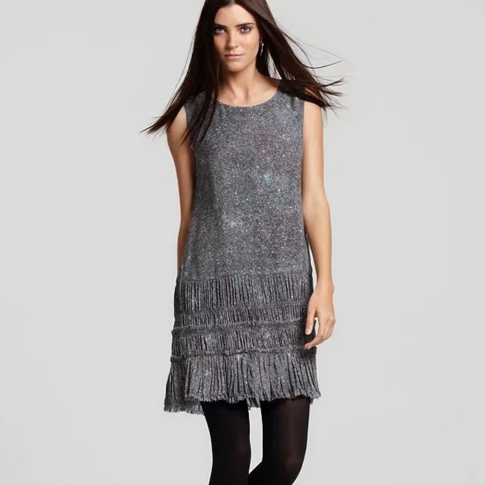 Theory Talucy Galaxy Print Sleeveless Silk Dress